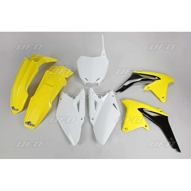 Kit plastique UFO couleur origine jaune/noir/blanc Suzuki RM-Z450 Kit plastique UFO couleur origine jaune/noir/blanc Suzuki RM-Z450