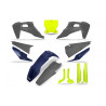 Kit plastiques UFO jaune fluo/bleu/gris - Husqvarna - 1103959