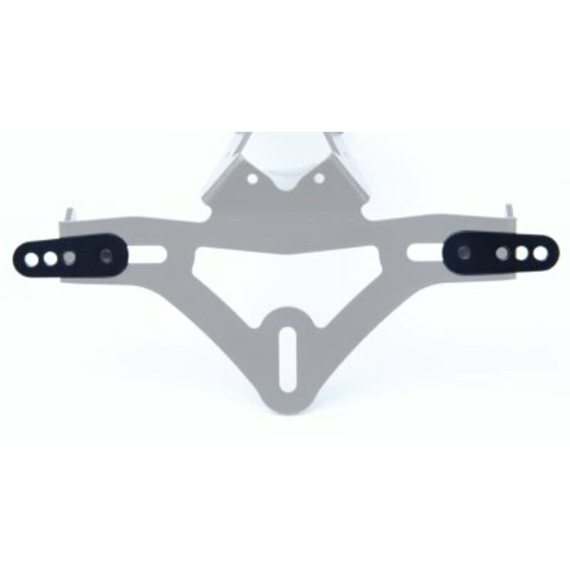Adaptateur de plaque d'immatriculation R&G RACING noir pour support de plaque - 1083048001