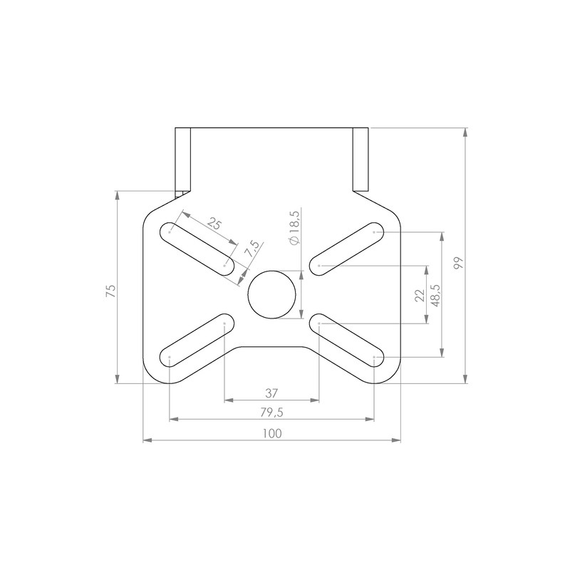 Support de plaque HIGHSIDER Akron-RS Pro - 1122238