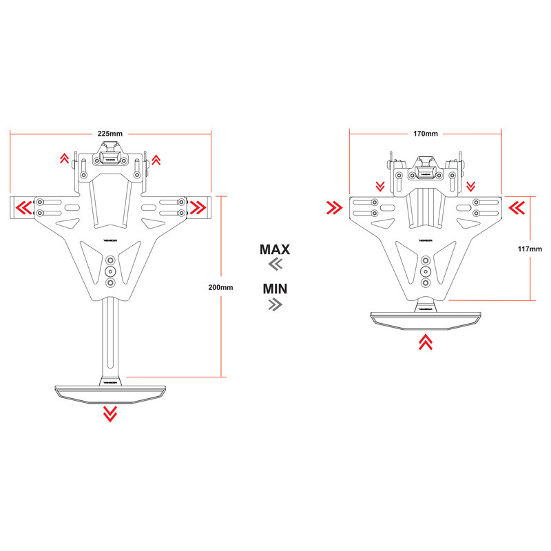 Support de plaque HIGHSIDER Akron-RS Pro - 1108261