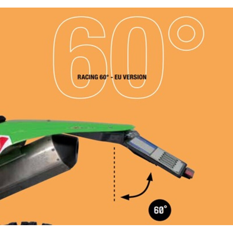 Support de plaque d'immatriculation 60° RACETECH avec lumière LED - 1064779