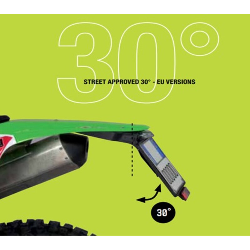 Support de plaque d'immatriculation 30° RACETECH avec lumière LED - 1064778