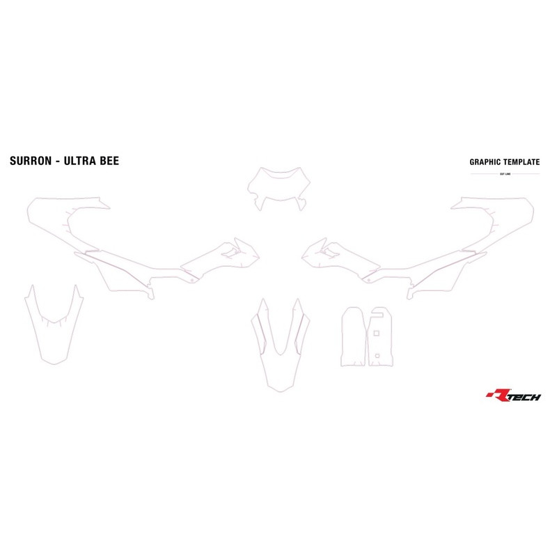 Kit plastique RACETECH - Replica 6 pièces - 1127688001