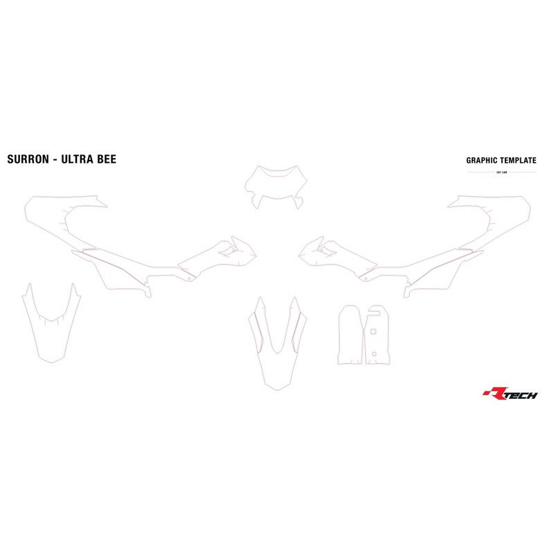 Kit plastique RACETECH - Replica 6 pièces - 1127688009