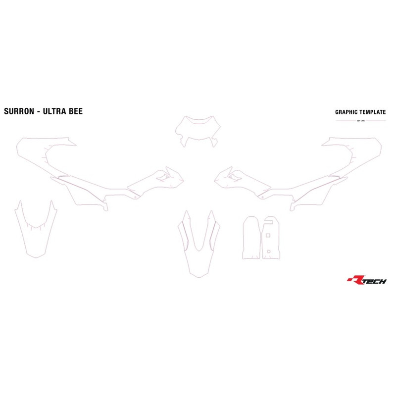 Kit plastique RACETECH - couleur origine 6 pièces - 1127688007