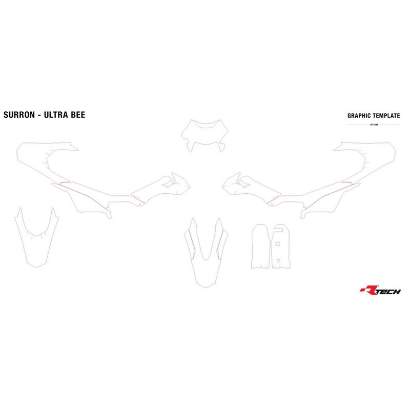 Kit plastique RACETECH - Replica 6 pièces - 1127688002