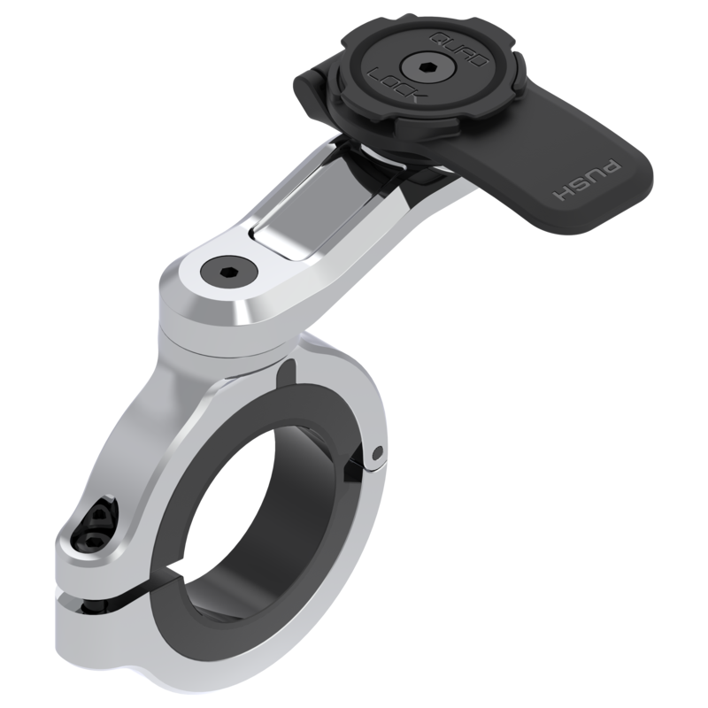 Support de montage guidon QUAD LOCK Pro Chrome - large pour guidons FATBAR / spécial CUSTOM - 1126876