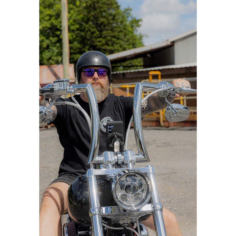 Support de montage guidon QUAD LOCK Pro Chrome - large pour guidons FATBAR / spécial CUSTOM - 1126876