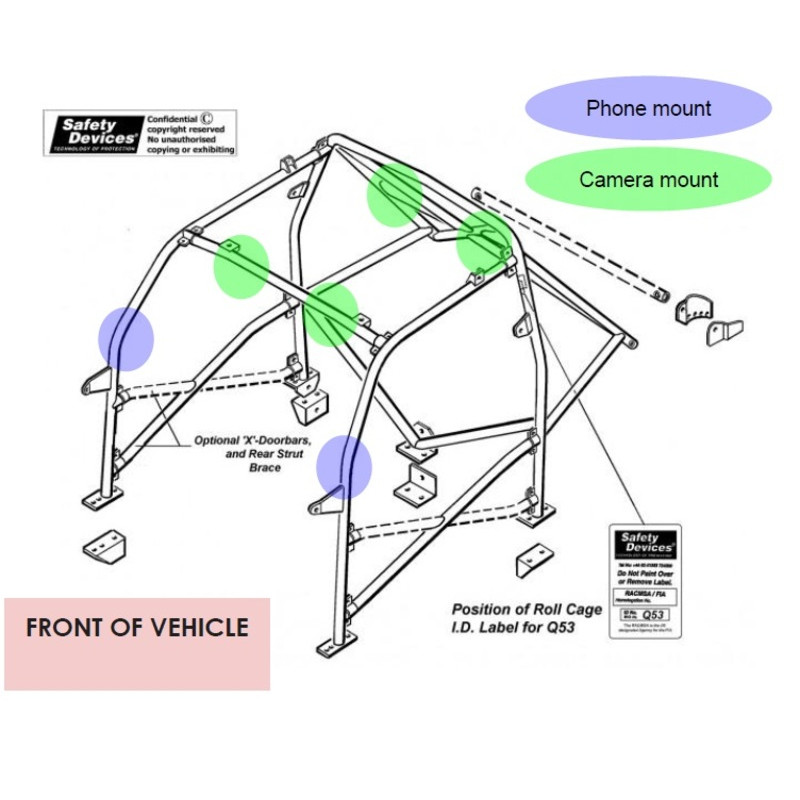Base de support QUAD LOCK collier de serrage ø 32-60mm - 1126880