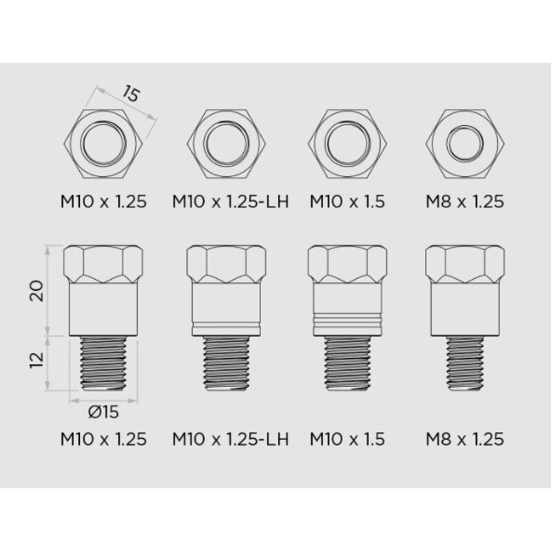 Kit adaptateur QUAD LOCK pour support de smartphone sur rétroviseur - 1126881