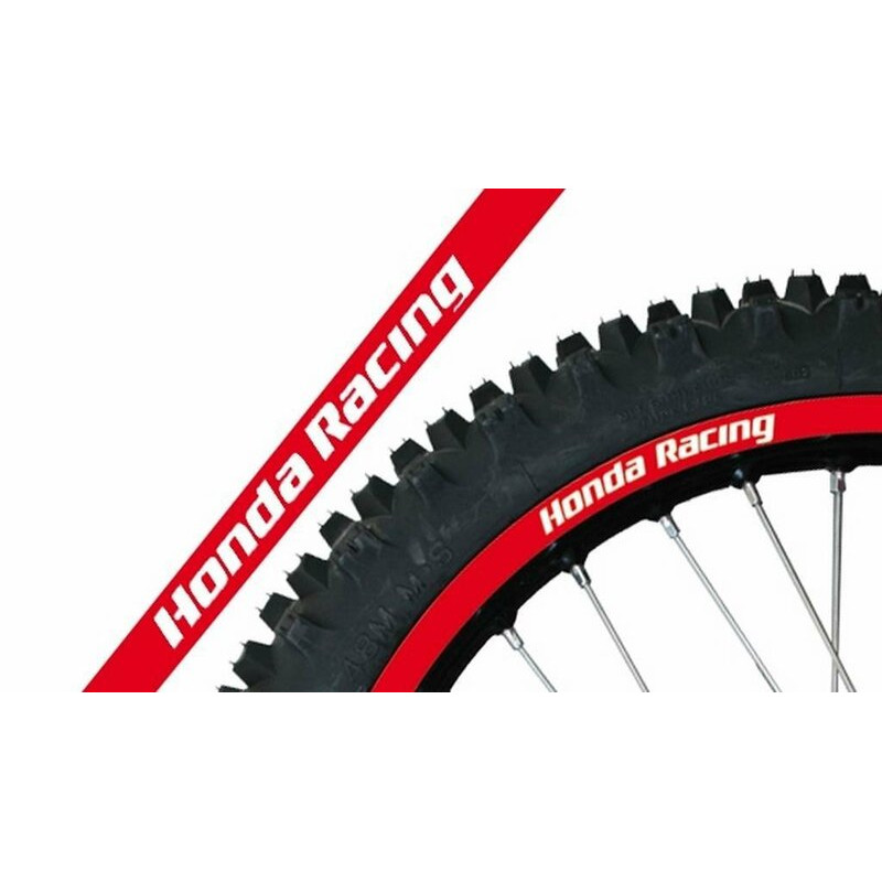 Déco de jante BLACKBIRD Replica Honda Racing rouge universelle - 1054100