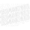 Numéro de course 7 BLACKBIRD 13x7cm blanc - 1084247007