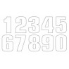 Numéro de course 7 TECNOSEL 20x13cm blanc jeu de 3 - 1095884009