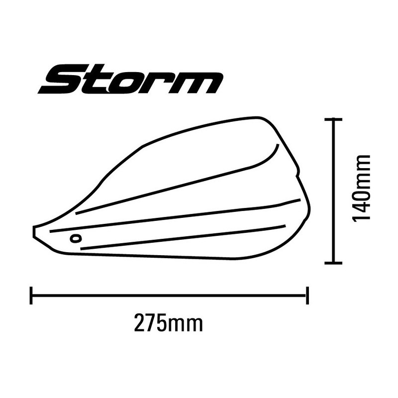 Kit protège-mains BARKBUSTERS Storm point d'attache collier Ø22mm noir - 1088035001