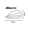 Kit protège mains BARKBUSTERS Storm point d'attache simple embout du guidon creux noir - 1088038001