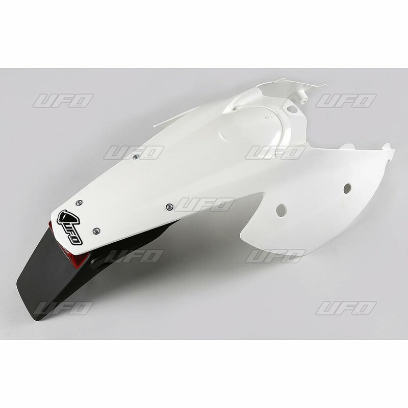 Garde-boue arrière + support de plaque avec feu UFO blanc KTM - 1087330003