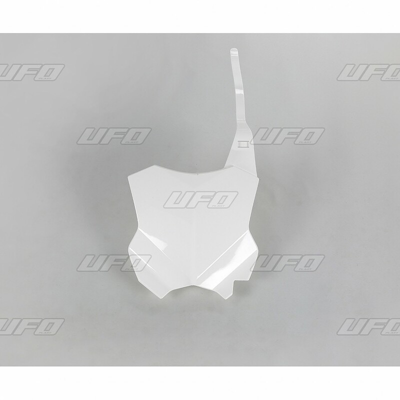 Plaque numéro frontale UFO blanc Kawasaki KX450F Plaque numéro frontale UFO blanc Kawasaki KX450F