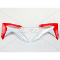 Ouïes de radiateur UFO rouge/blanc Honda CRF250R/450R Ouïes de radiateur UFO rouge/blanc Honda CRF250R/450R