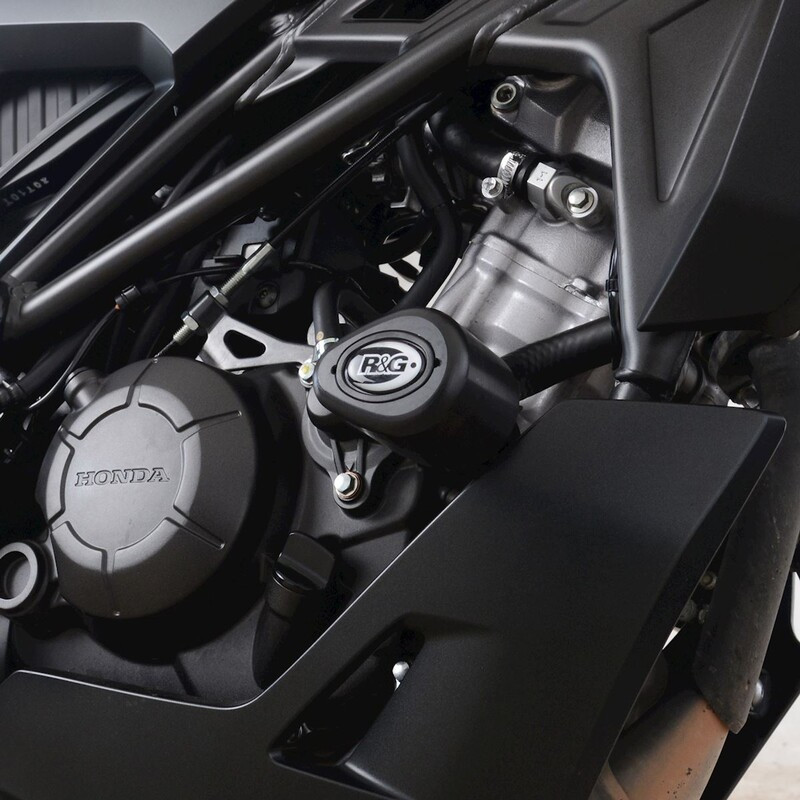 Tampons de protection R&G RACING Aero - noir Honda CBR125R Tampons de protection R&G RACING Aero - noir Honda CBR125R