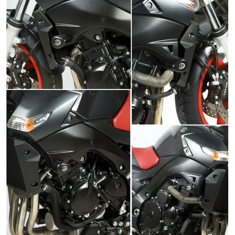 Tampons de protection R&G RACING Aero noir Suzuki GSR600/BMW S1000RR Tampons de protection R&G RACING Aero noir Suzuki GSR600/BMW S1000RR