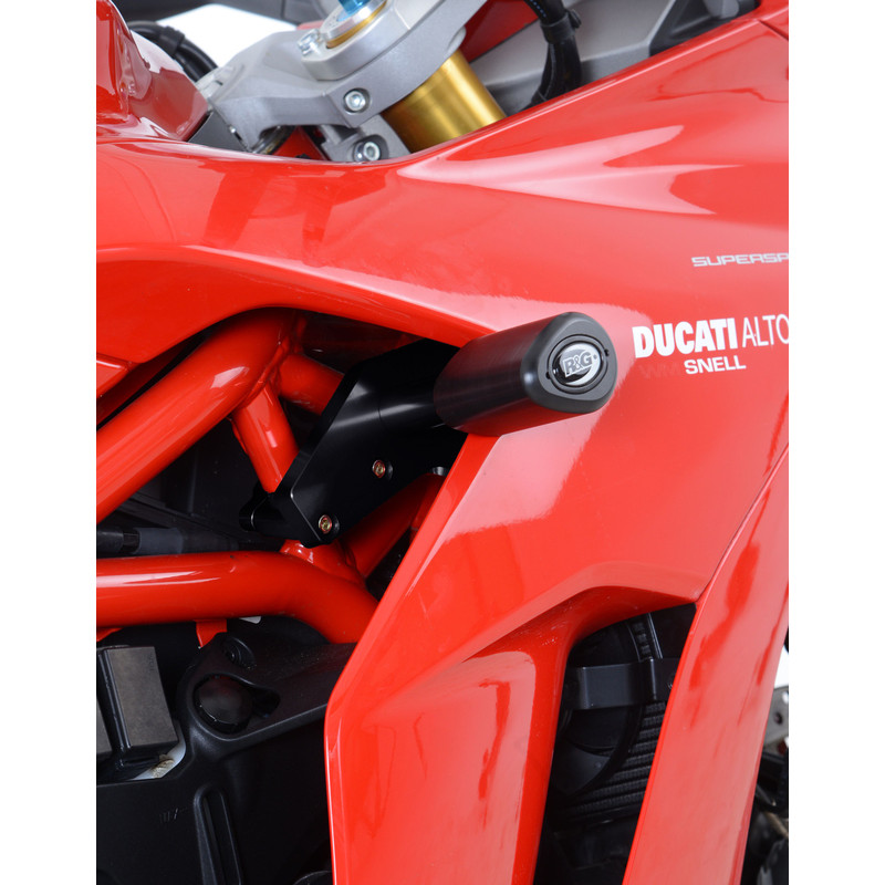 Tampons de protection R&G RACING Aero noir sans percage Ducati Supersport Tampons de protection R&G RACING Aero noir sans percage Ducati Supersport