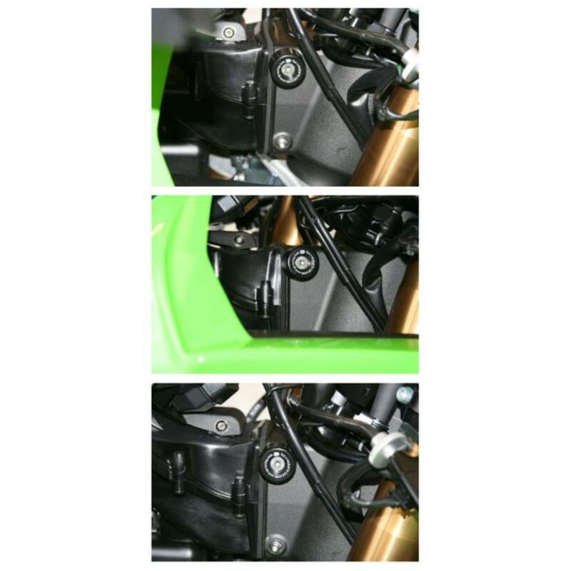 Protections de butée de direction R&G RACING noir Kawasaki ZX-6R/10R Protections de butée de direction R&G RACING noir Kawasaki ZX-6R/10R