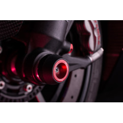 Protection de fourche et bras oscillant (axe de roue) LIGHTECH rouge