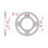 Kit chaîne AFAM A420M 11/50 - Couronne arrière standard Type 38101