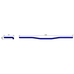 HIGHSIDER pro Wide Bar L11, 1 inch, 95 -D, chrome plated