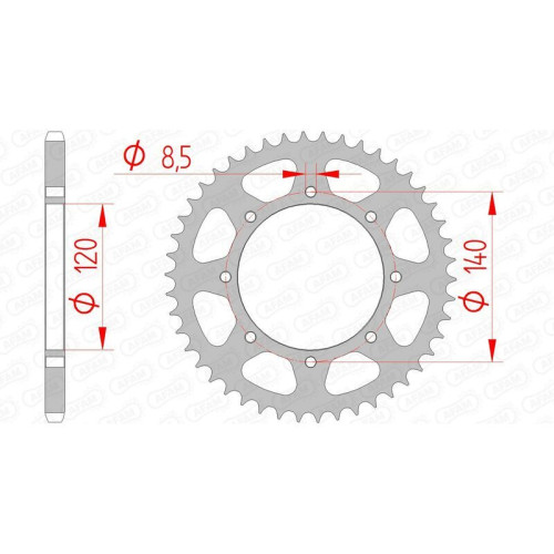 Couronne AFAM acier standard 16606 - 520