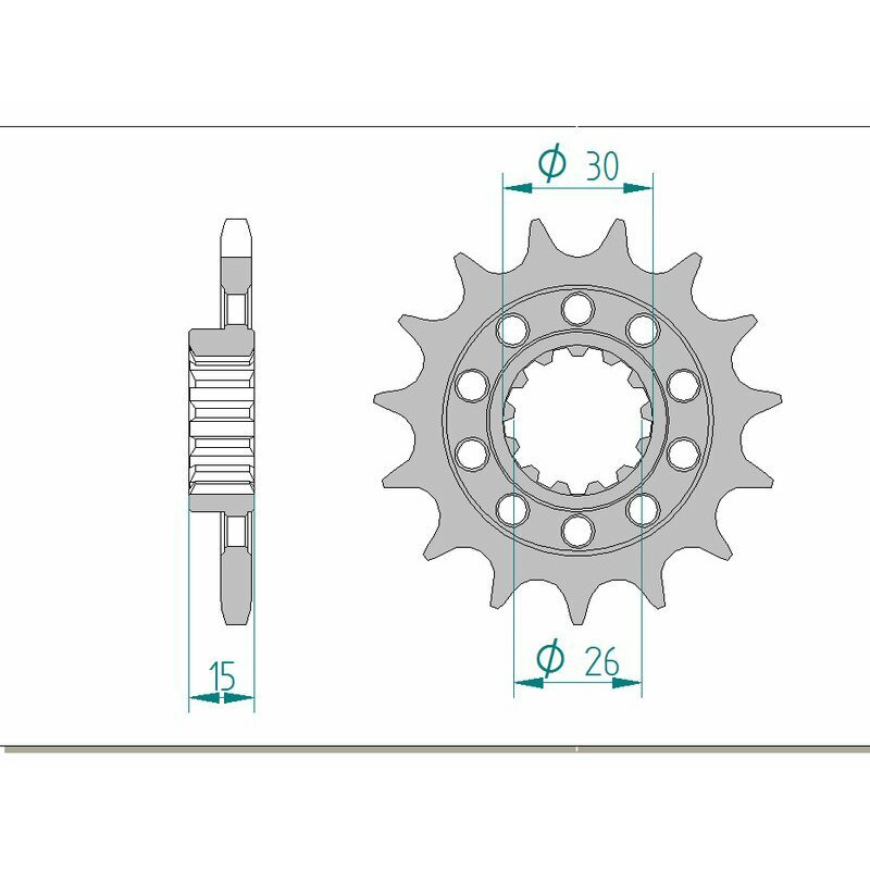 Kit chaîne AFAM 525XHR3 16/45 standard - couronne standard 164800