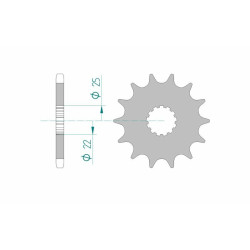 Kit chaîne AFAM 525XMR3 14/47 standard - couronne standard 14604