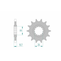 Kit chaîne AFAM 525XSR2 15/45 super-renforcé - couronne standard 12815