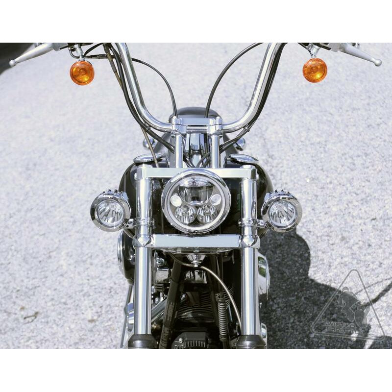 Support éclairage DENALI tubes de fourche Ø39-49mm chrome