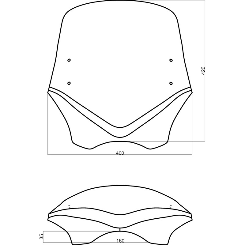 Bulle MRA V-Flow Naked Bikes VFSC avec spoiler