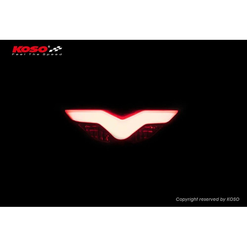 KOSO Led-Taillight, Smoke GT-03, e-mark.