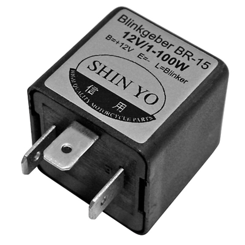 HIGHSIDER smart Flasher relay SY-02, 3-pole, 12 VDC, 1-100 Watt
