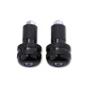 HIGHSIDER smart Bar End Weights, black, knurled, for steel handlebars