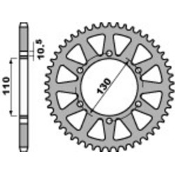 Kit chaîne DID/PBR 520ZVX3 14/43 standard - couronne ultra-light anodisée dur