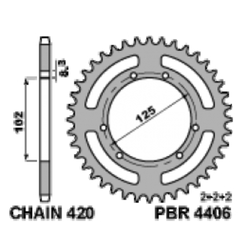 Couronne PBR acier standard 4406 - 420