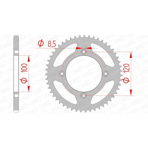 Couronne AFAM acier standard 47103 - 420