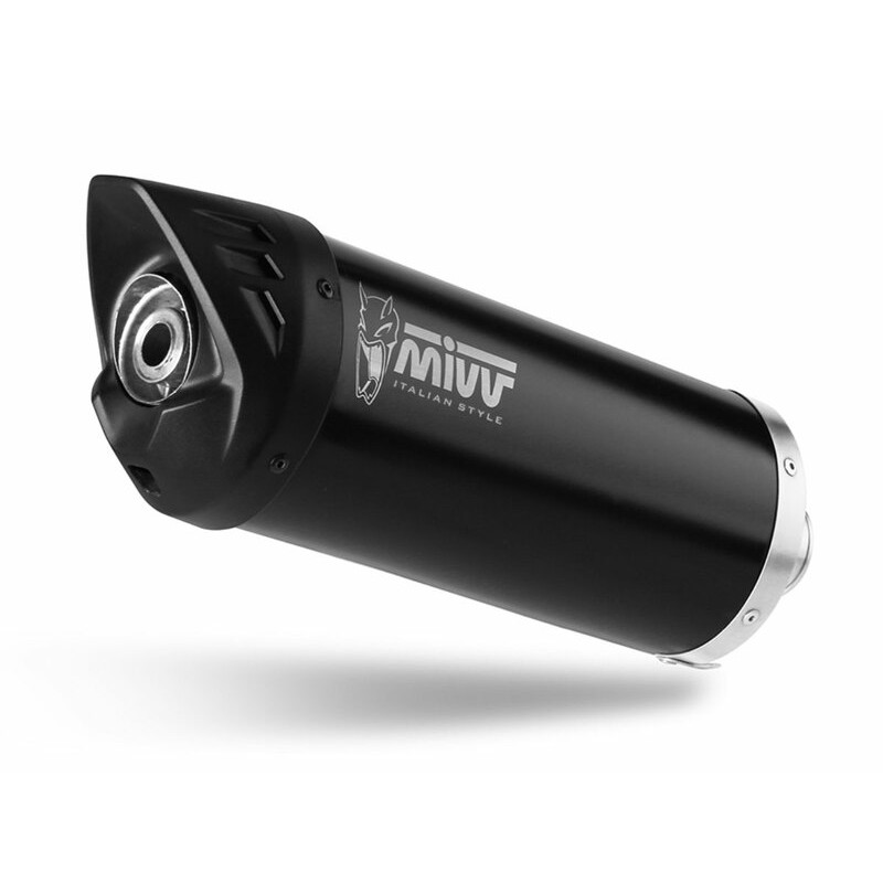 Silencieux MIVV Mover inox noir/casquette ABS noir Kymco Xciting 400I S