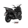 Silencieux MIVV Mover inox noir/casquette ABS noir Kymco Xciting 400I S