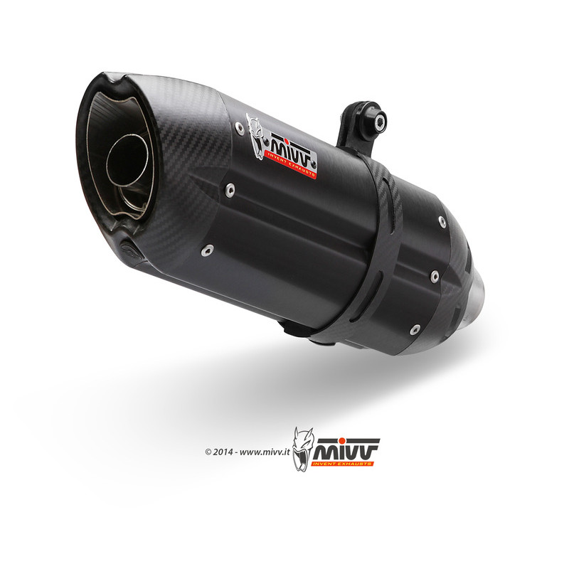 Silencieux MIVV Suono inox brossé noir/casquette carbone Suzuki GSX-R600/GSX-R750 Silencieux MIVV Suono inox brossé noir/casquette carbone Suzuki GSX-R600/GSX-R750