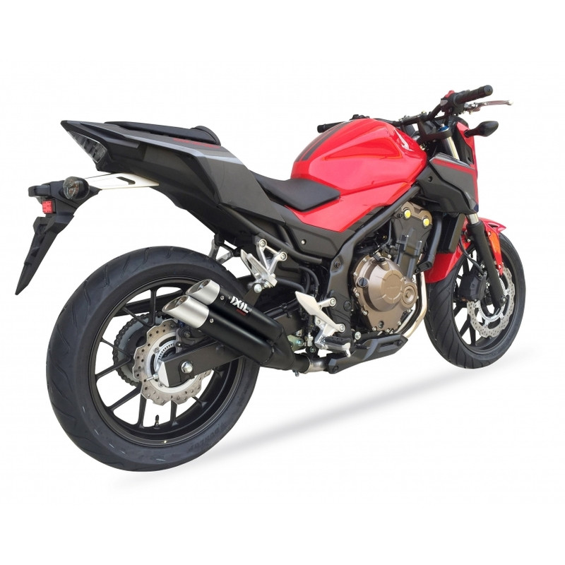 Silencieux IXIL Dual Hyperlow L3XB inox noir / alu - Honda CBR500R - XH6334XB