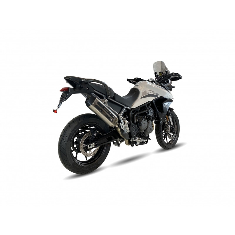 Silencieux IXIL MXT inox / alu noir - Triumph Tiger 900/GT/Rally - ET4066SS