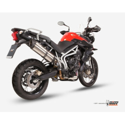 Silencieux MIVV Suono inox/casquette carbone Triumph Tiger 800