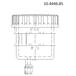 Reservoir for master cylinder Brembo strait exit clamp fixing