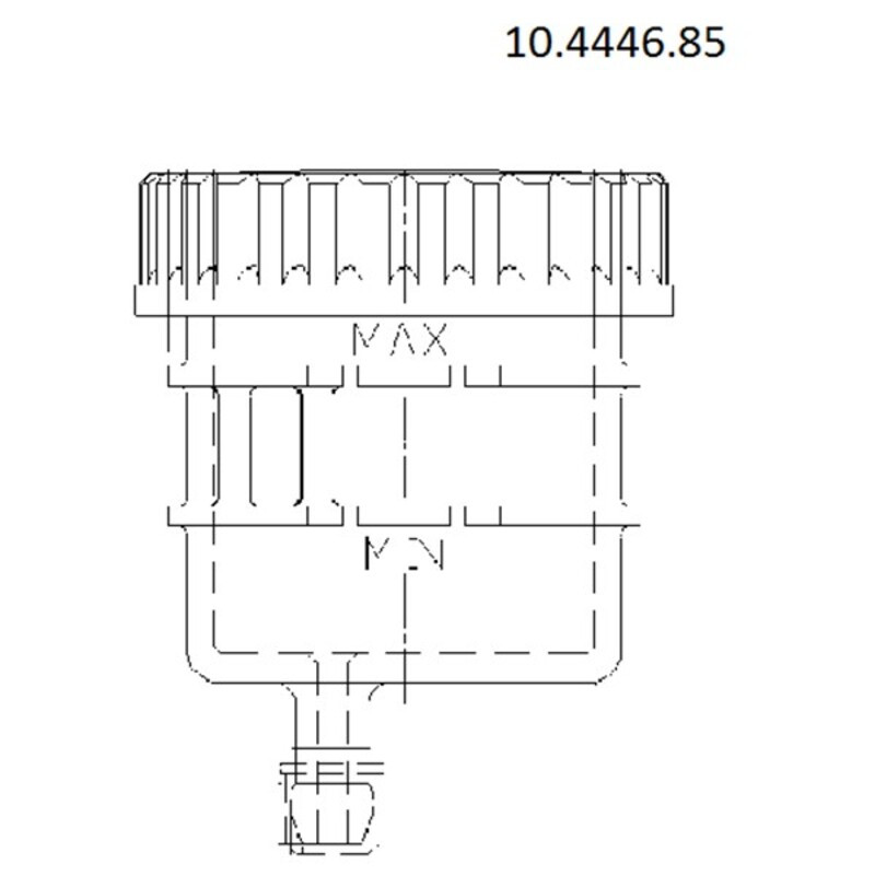 Reservoir for master cylinder Brembo strait exit clamp fixing